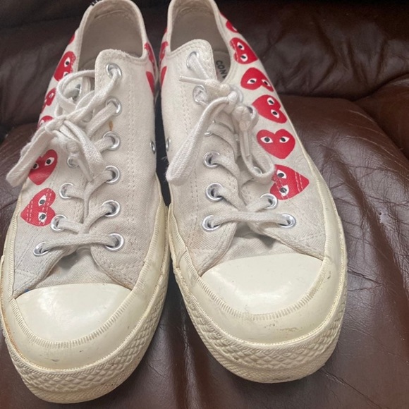 Size 8 - Converse Chuck 70 Low Top x Comme des Garcons Play Multi Heart 2019 - Picture 1 of 7